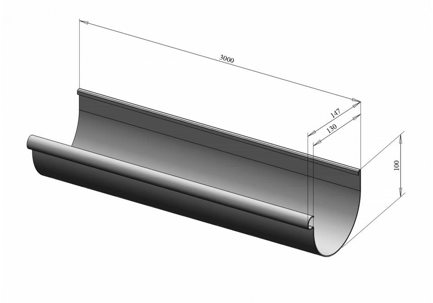 Желоб 130 мм RainWay 3000061 фото