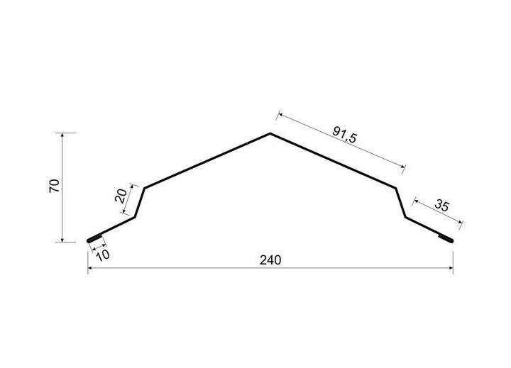 Планка гребня трикутна 105131 фото