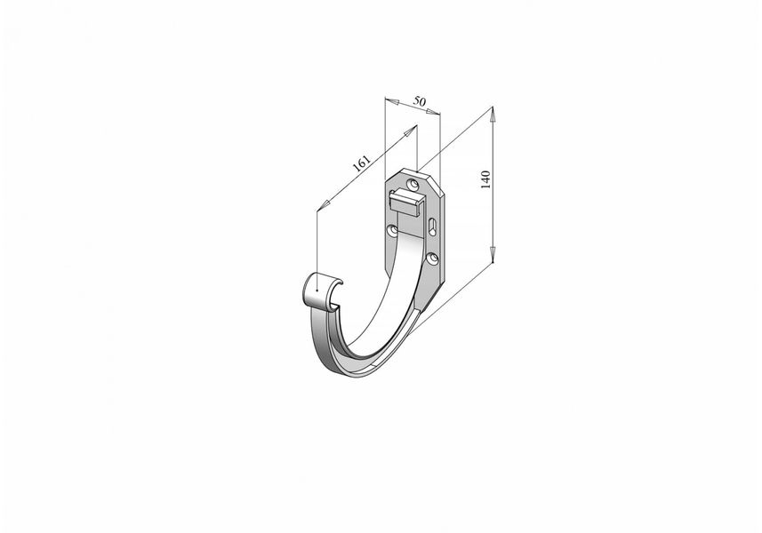 Кронштейн ринви ПВХ Rainway 130 mm 3000066 фото