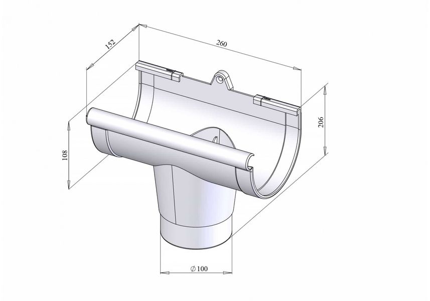 Лійка ринви 130 mm Rainway 3000064 фото