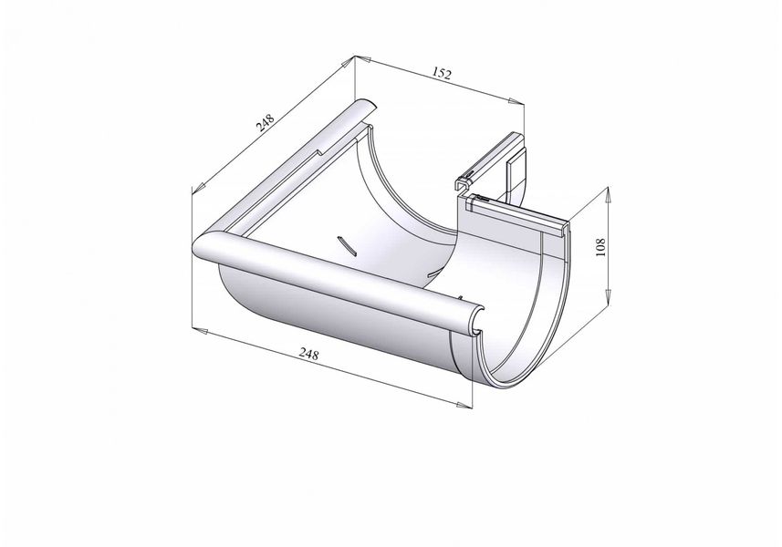 Угол желоба RainWay 130 3000065 фото